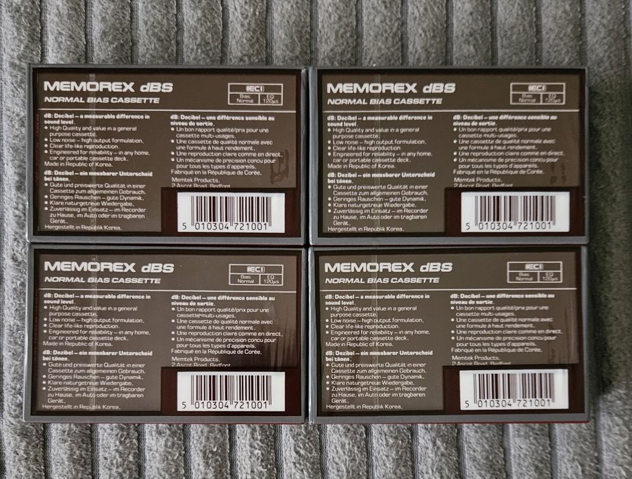 4 Casete Audio Memorex Noi Sigilate