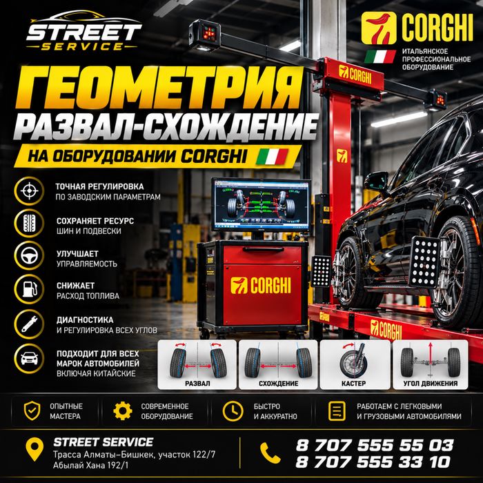 Геометрия развал-схождение Gorghi