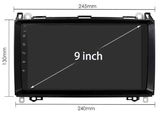 Мултимедия 9" ANDROID 14 MERCEDES W169 B R Vito W639 Sprinter CARPLAY
