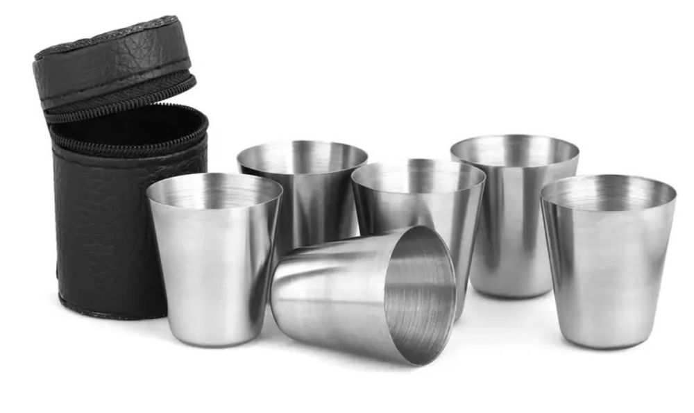 Set 6 pahare shot din inox