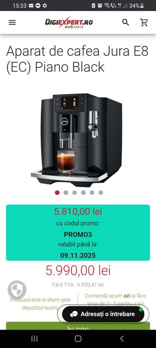 Espressor cafea boabe