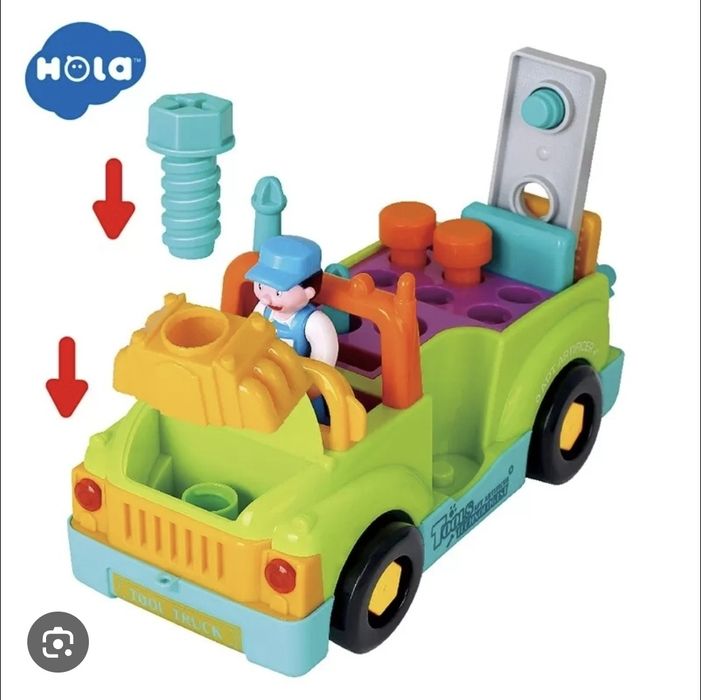 Set de joaca Hola - Camionul plin cu scule al micului mecanic, cu lumini si sunete