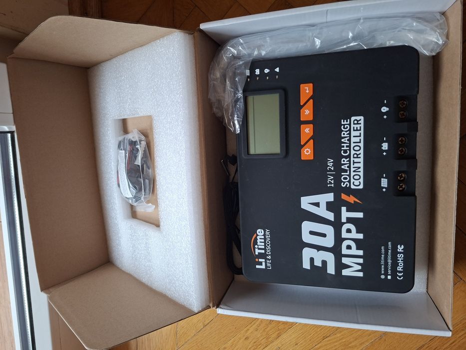 Controller solar MPPT Li Time 30A 12V/24V