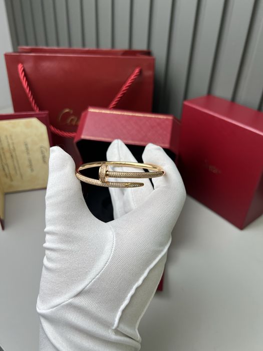 CARTIER Nail Juste un Clou Gold Large Paved Diamonds Гривна Пирон