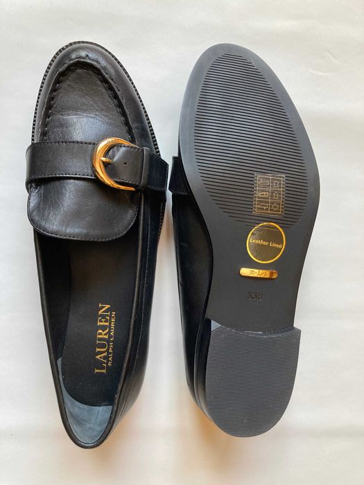 Оригинални нови черни мокасини Ralph Lauren