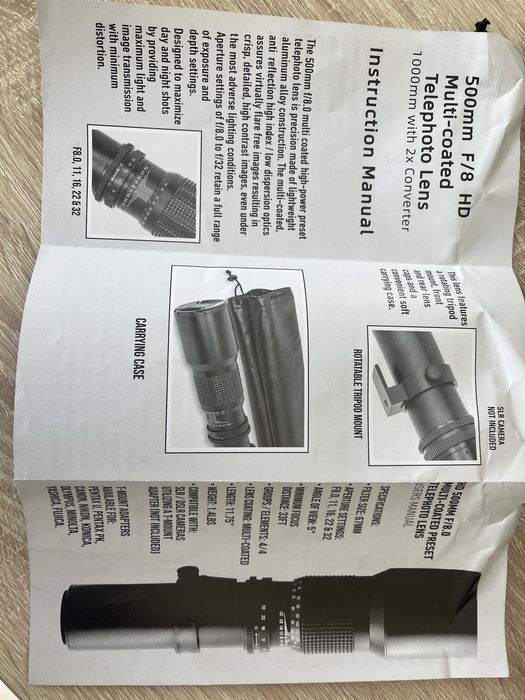 Объектив 500мм фикс