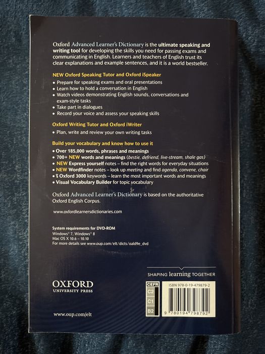 Oxford Advanced Learner’s Dictionary (9th edition)