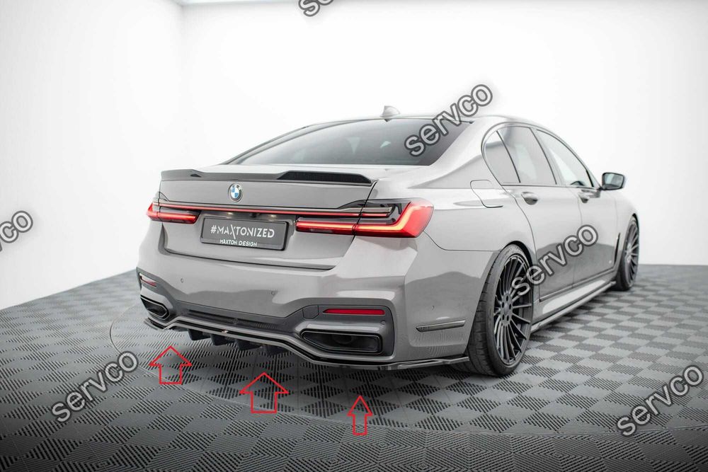 Pachet Set Splitter Exterior Lip Prelungiri Body kit tuning Bmw Seria 7 Long M-Pack G12 2019-2022 v15 - Maxton Design