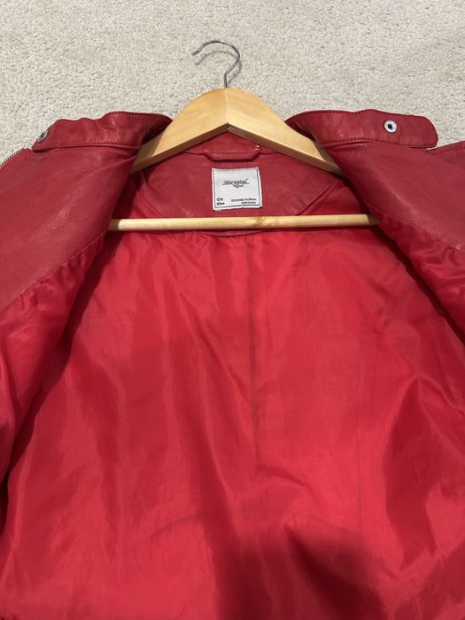 Детско червено кожено яке на Майорал за момиче