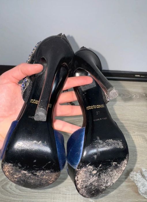 Sandale cu toc Roberto Cavalli