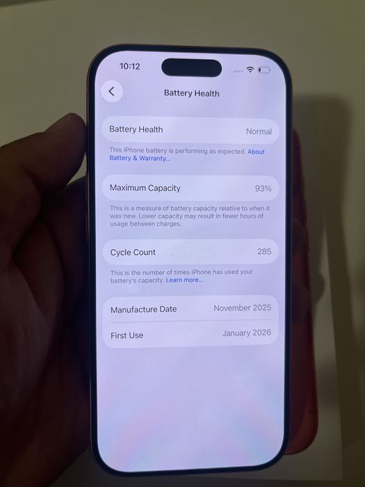 Iphone 17pro 256GB 93% bat