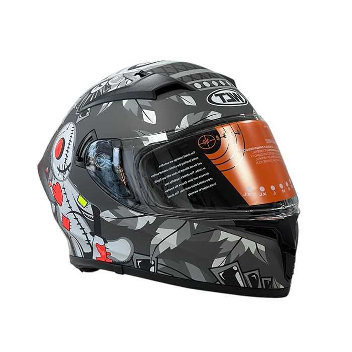 Cască de motocicletă cu ochelari de soare integrați – mărimi S/M/L/XL