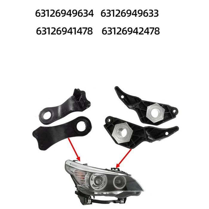 Kit Set Reparatie Far Faruri Cleme Prinderi pentru BMW E60 E61 HELLA