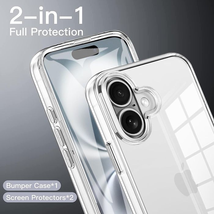 Прозрачен 360° градуса кейс за apple iphone 17