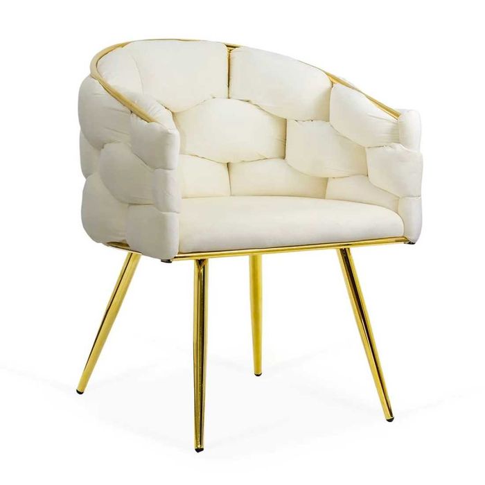 Scaun Living din Catifea Auriu LUX 7 culori DHB 251 LIVRARE GRATUITA