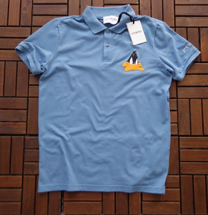 Мъжка поло тениска ICEBERG Daffy Duck Polo T-shirt Blue размери M, XL