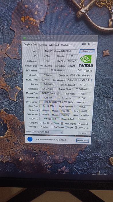 Geforce GTX 1050 видеокарта