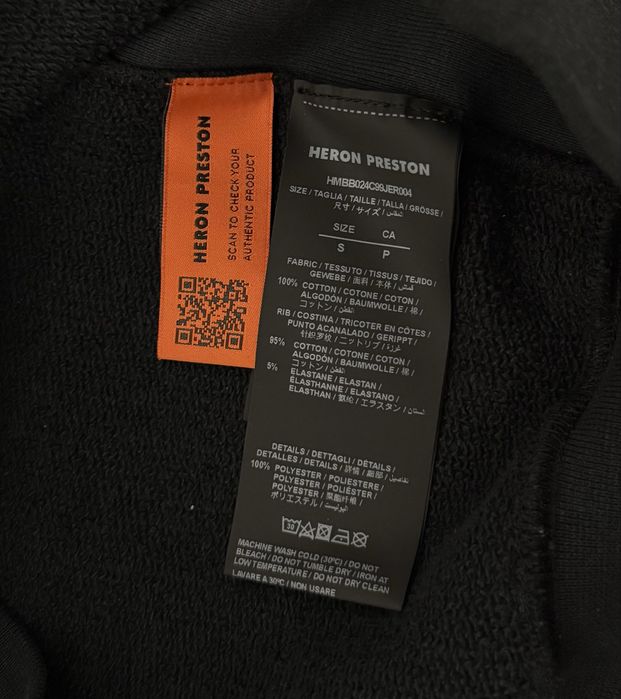 Худи черное Heron Preston с контрастным лого