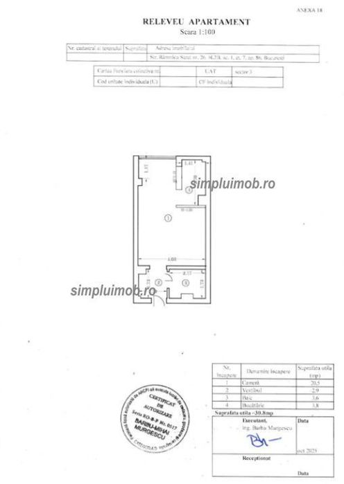 Garsoniera renovata mobilata utilata Ramnicu Sarat