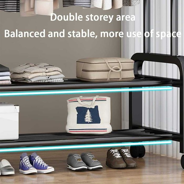 Напольная отдельно стоящая вешалка для одежды Двойной стержень