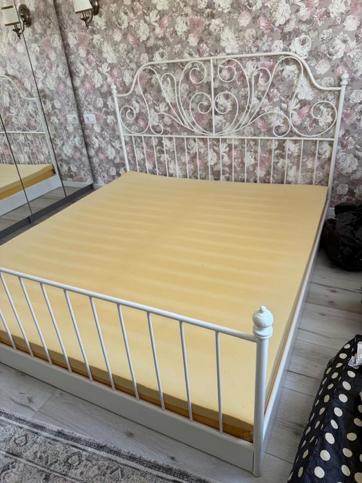 Set Pat Matrimonial IKEA King-Size 180x200 + Saltea Masivă (fără somieră/picioare)