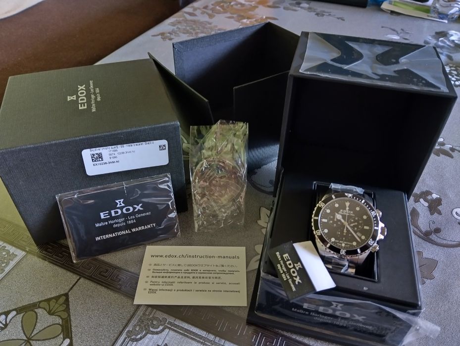 EDOX SkyDiver Chronograph мъжки часовник Едокс