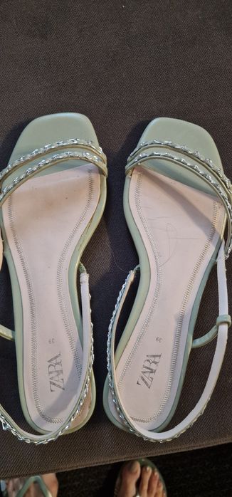 Sandale Zara verde pal