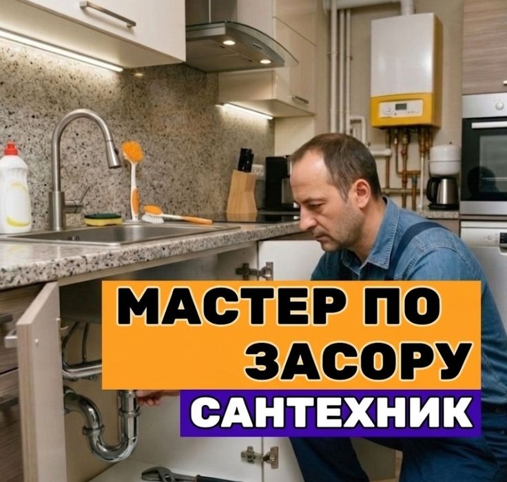 ЗАСОР. Чистка конализации аппаратом. Услуги сантехника. Ремонт труб