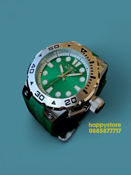 INVICTA Bumble Green 51mm, Инвикта нов ръчен часовник