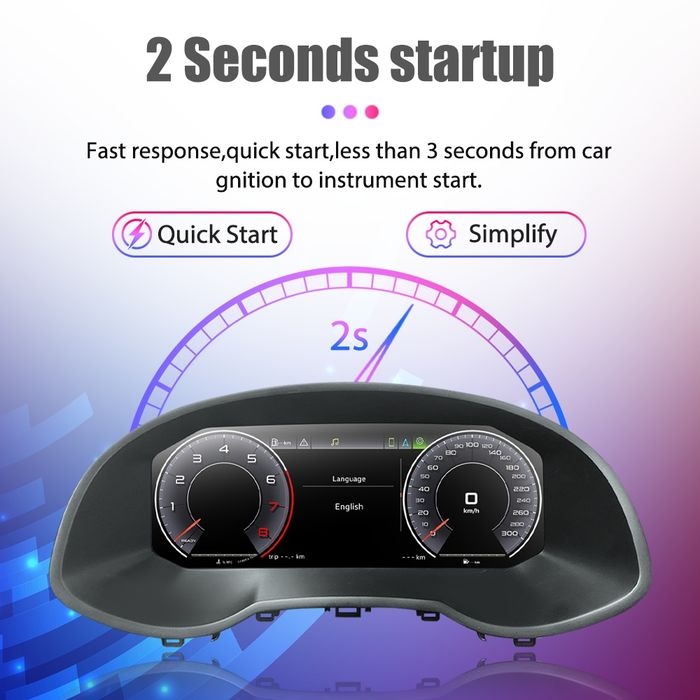Ceasuri digitale Audi A1,A3,A4,A5,A6,A7,Q3,Q5,Q7 ,TT cu functia carplay!