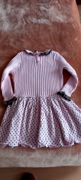 Детское платьице розовое полушерсть для девочки от2 до 4 лет!