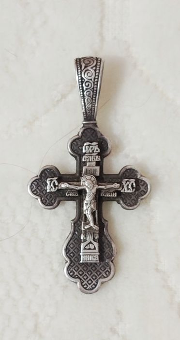 Христианский серебряный мужской крестик,, возможен незначительный торг