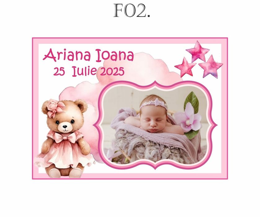 Mărturii  botez - mărturie magnet personalizata