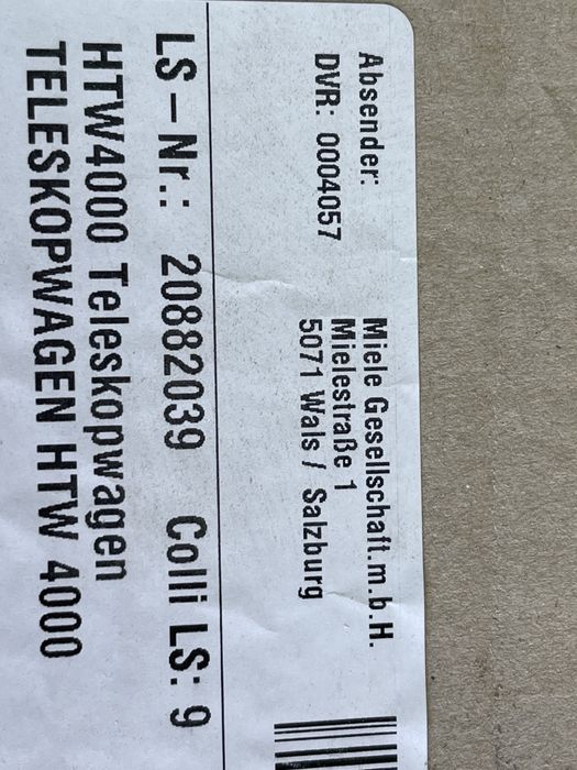 Оригинални Телескопични водачи Miele HTW 4000 - 2 комплекта