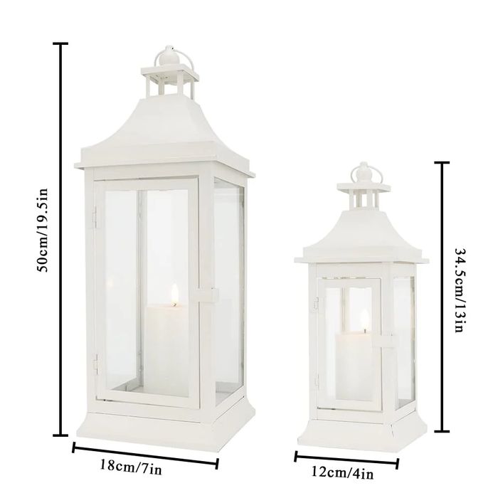 Set 2 felinare albe, elegante