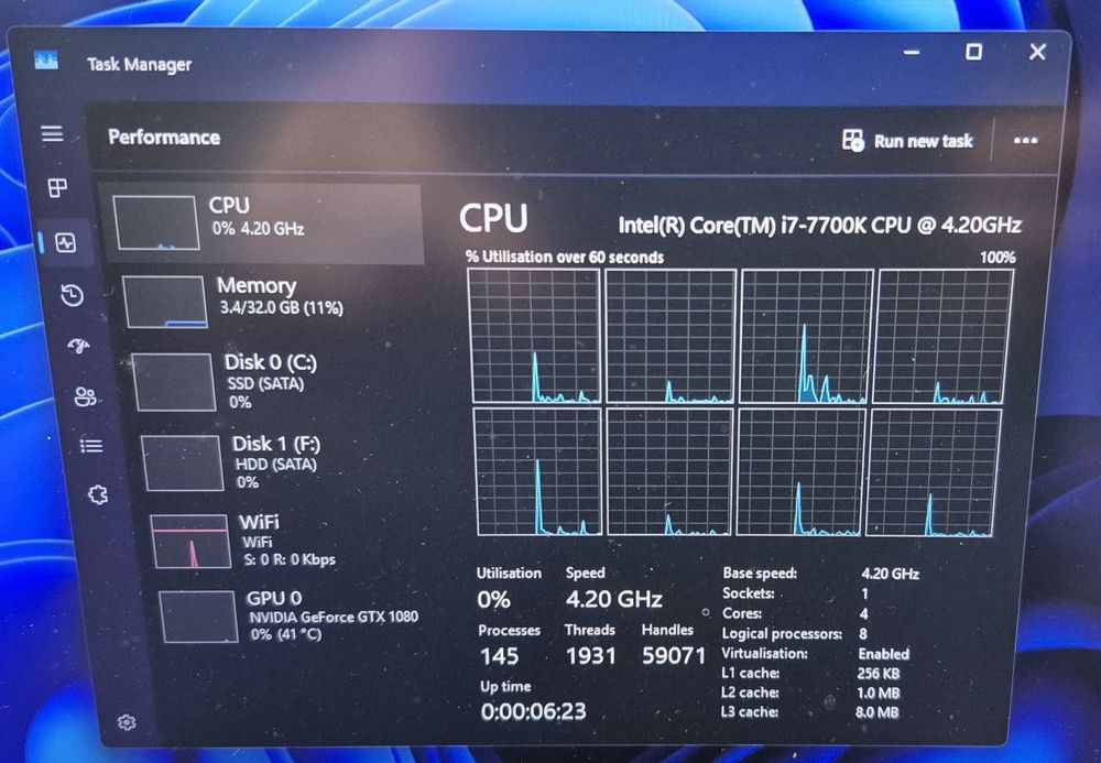 Laptop gaming i7 GTX 1080 32GB RAM 17" FHD