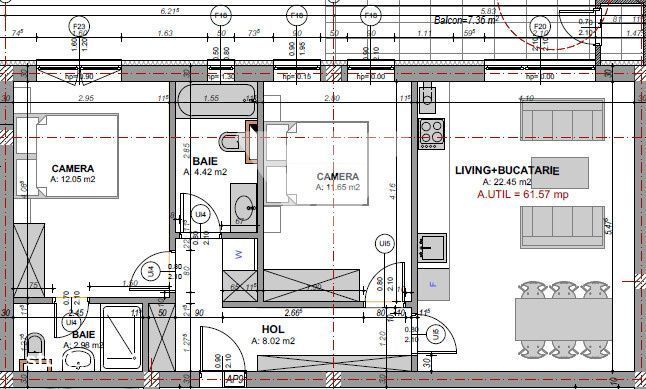 Apartament 3 camere 2 bai boxa si balcon etaj 2 - Doamna Stanca Sibiu — fotografia 3