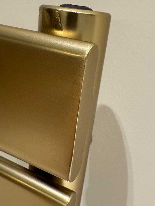 4х Дизайнерска лира за баня 80 х 50 см златна, плоска