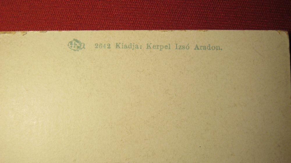 Ilustrata veche,Arad,Biserica Luterana Evanghelica,cca 1914,din spate.