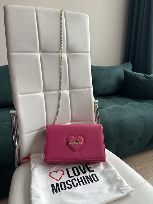 Розова чанта Love Moschino