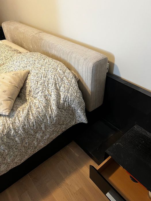 160х200 Queen size Легло + матрак + 2 нощни шкафчета (цял модул)