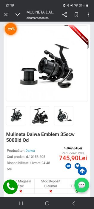 Set 4 mulinete daiwa emblem 35 scw 5000ld qd