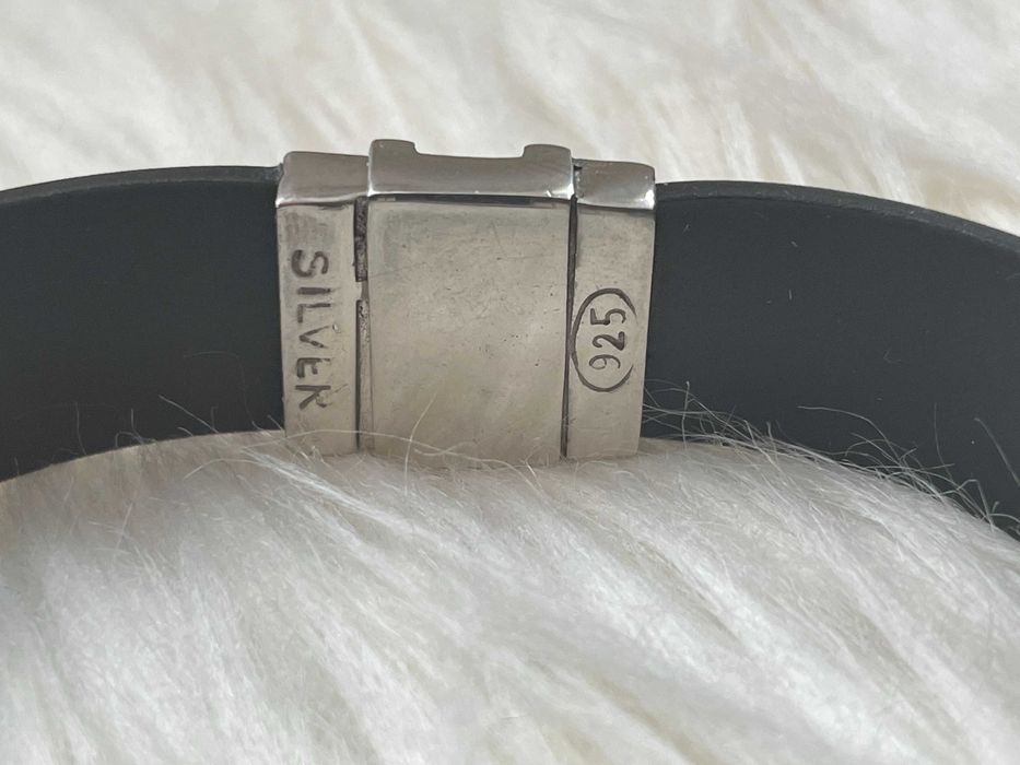 Bratara Argint + Silicon  Bvlgari (Bulgari) 21 cm