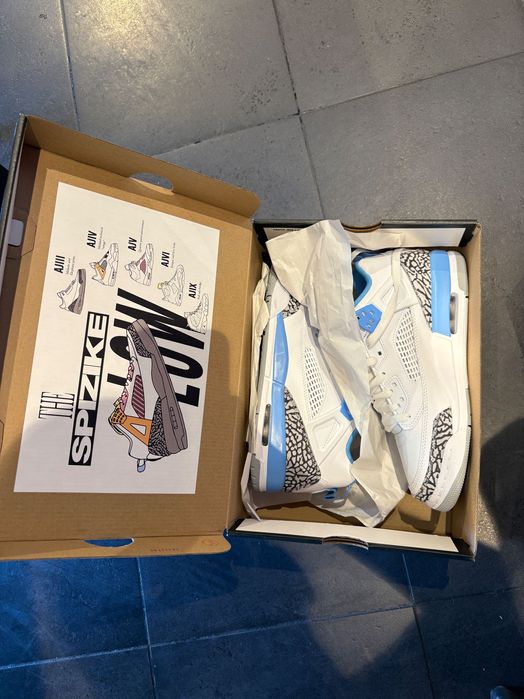 JORDAN SPIZIKE LOW (GS) White/University Blue Shoes Обувки