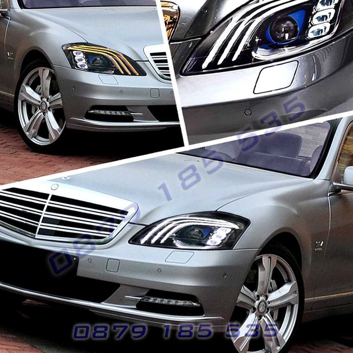 Тунинг LED фарове Mercedes S Class W221 фейслифт нова визия мерцедес с