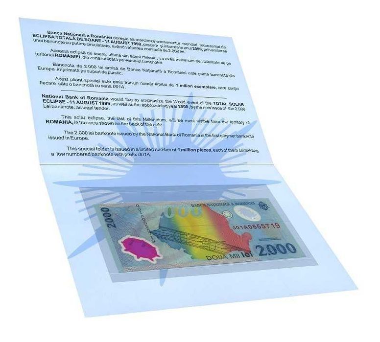 Bancnota aniversara Eclipsa 1999 accept crypto