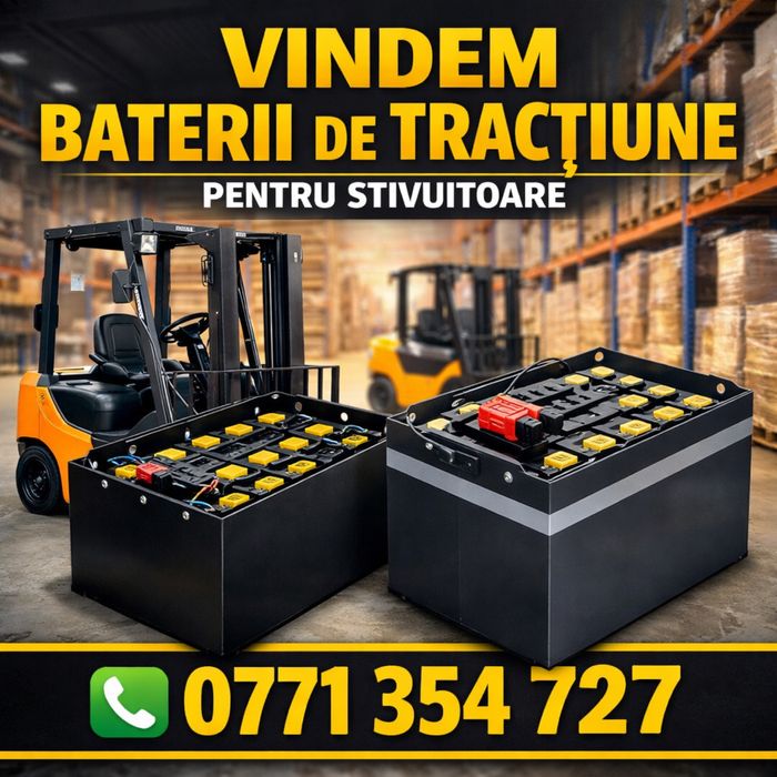 Baterii de tractiune stivuitoare 24V! 48V / 80V - noi si reconditiona
