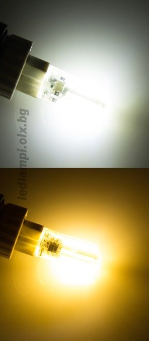 ЛЕД крушки G9 , 9W бяла и жълта , LED крушка лампа Г9 светодиодна