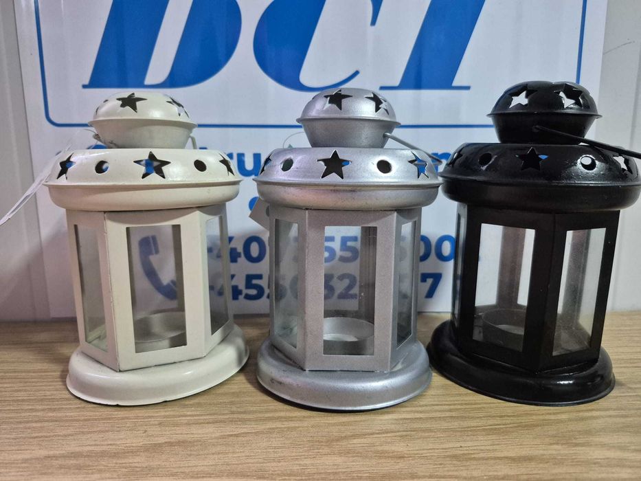 set 16 bucati candela metalica lumanare - lot 10-20-6