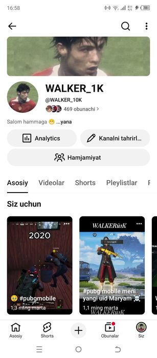 YouTube kanal sotiladi srochno pul kerak